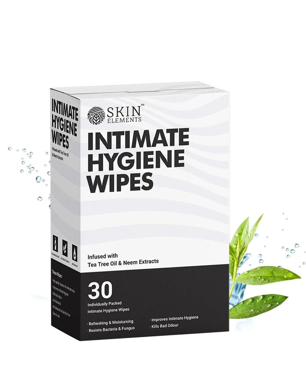 Skin Elements Intimate Hygiene Wipes | pH Balanced Wipes with Tea Tree Oil | Avoids Itching and Bad Odor Skin Elements Au supplements