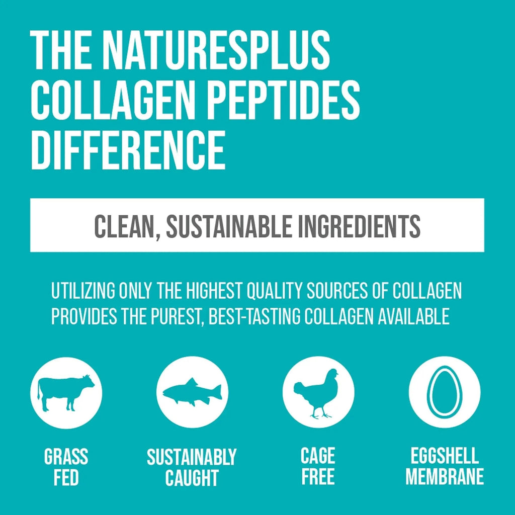NaturesPlus Collagen Peptides Powder - Premium Hydrolysed Collagen Supplement, 6 Major Types Nature's Plus Au supplements