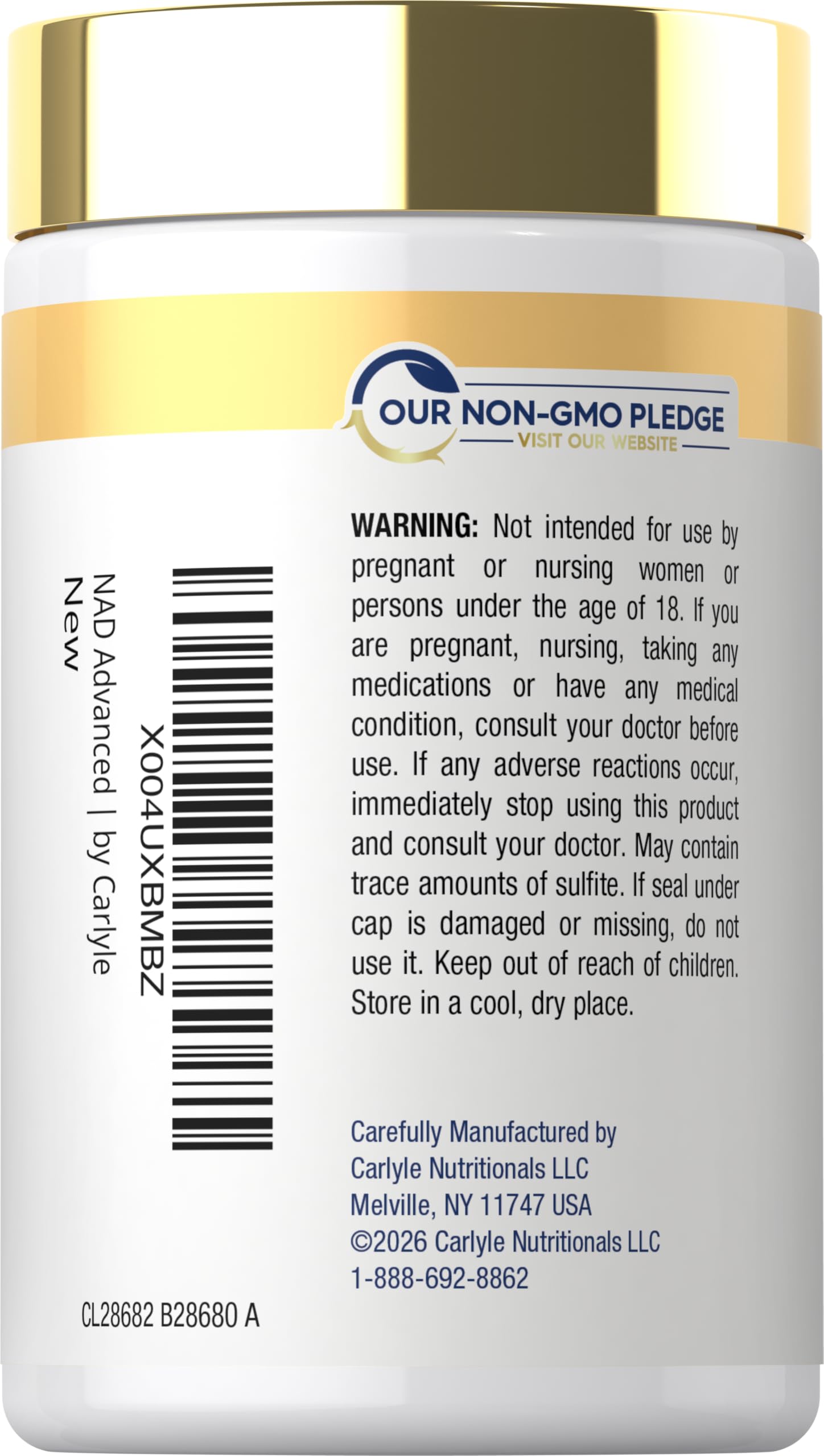 Carlyle NAD+ Supplement 1000 mg | 60 Capsules | with Resveratrol and Collagen | Advanced Complex for Women and Men | Non-GMO & Gluten Free Carlyle Au supplements
