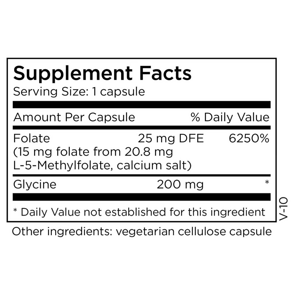 MethylPro 15mg L-Methylfolate (30 Capsules) - Professional Strength Active Methylfolate, 5-MTHF Supplement for Mood, Brain Health + Immune Support,