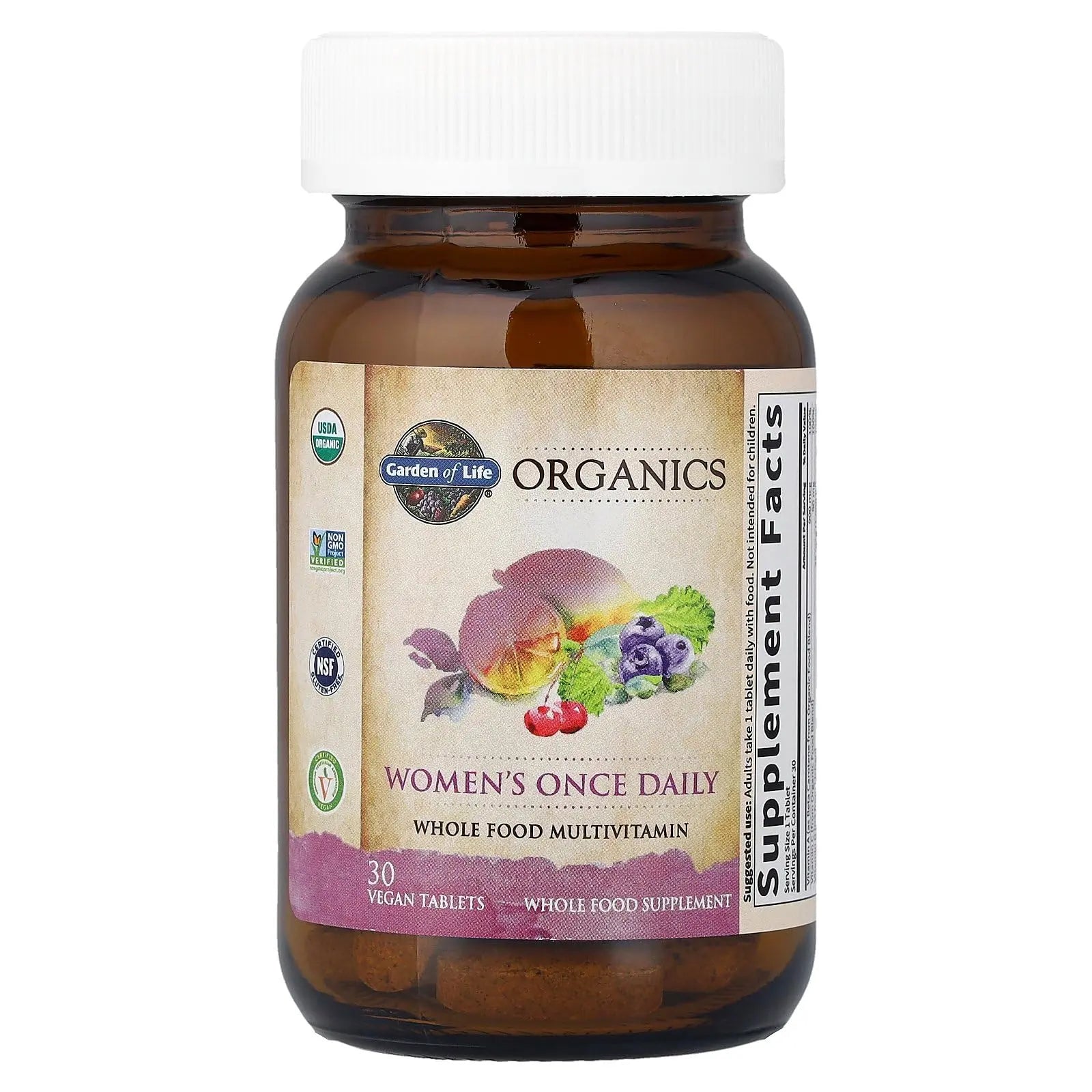 Garden of Life Organics Multivitamin for Women - Women's Once Daily Multi - Whole Food Multi with Iron, Biotin, Vegan Organic Womens Multivitamin for Health Garden of Life Au supplements