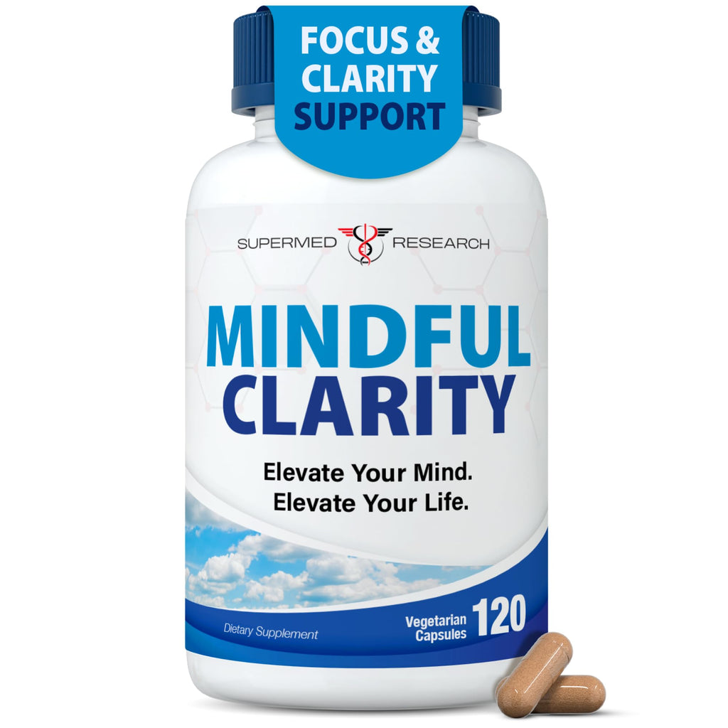 Supermed Research Mental Clarity & Focus Supplement with Bacopa, Rhodiola, Ginkgo Biloba, Huperzine, Vitamin B12, DMAE – Vegan Nootropic Brain Supplement for Memory and Brain Health (120 Capsules) Supermed Research Au supplements