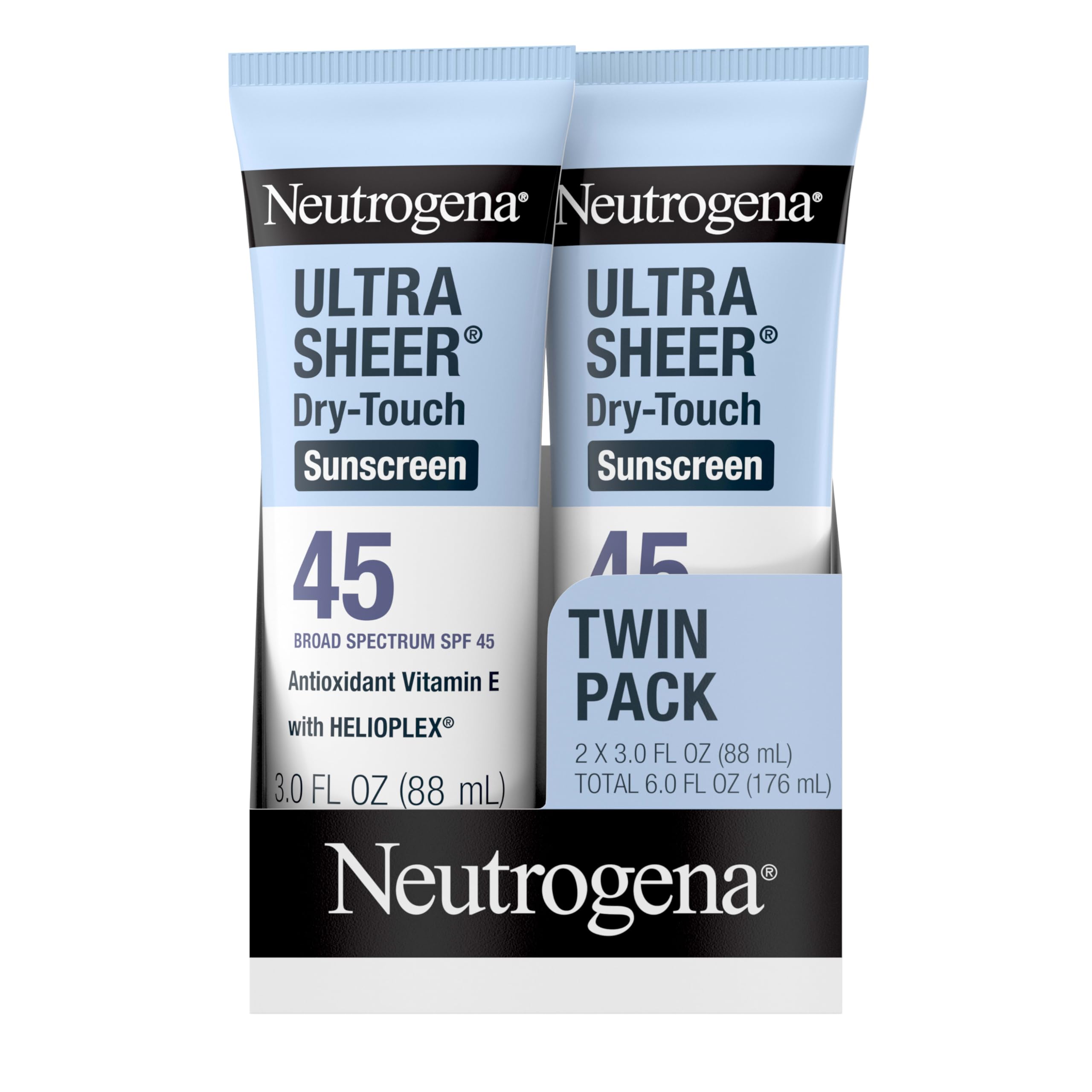Neutrogena Ultra Sheer Dry-Touch Sunscreen For Face & Body, SPF 45 Broad Spectrum UVA/UVB Protection