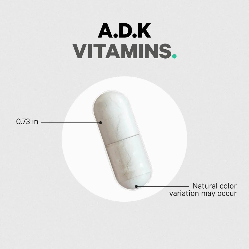 Codeage ADK Vitamins Supplement - Essential Vitamin A, D3 5000 IU, K1 & K2 (MK4 & MK7) - 6-Month Supply - 1 Capsule per Serving Codeage Au supplements