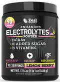 Zeal Electrolyte Powder - 90 Servings | Keto Electrolytes Powder | Zero Sugar, BCAAs, B-Vitamins | Potassium, Zinc, Magnesium