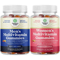 Bundle of Daily Mens Multivitamins Gummies with Zinc and Biotin for Energy and Immunity and Daily Multivitamin for Women Gummies - Gummy Vitamins for Health and Wellness Natures Craft Au supplements