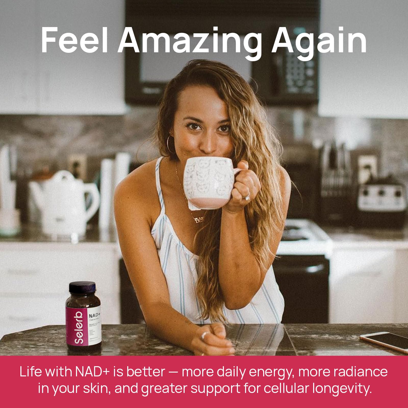 NAD+ Supplement for Women - NMN Alternative with β-NAD+, Trans-Resveratrol, CoQ10, D-Ribose - Promotes Cellular Renewal, Energy, and Radiant Skin Health - 60 Capsules Advanced Selerb Au supplements