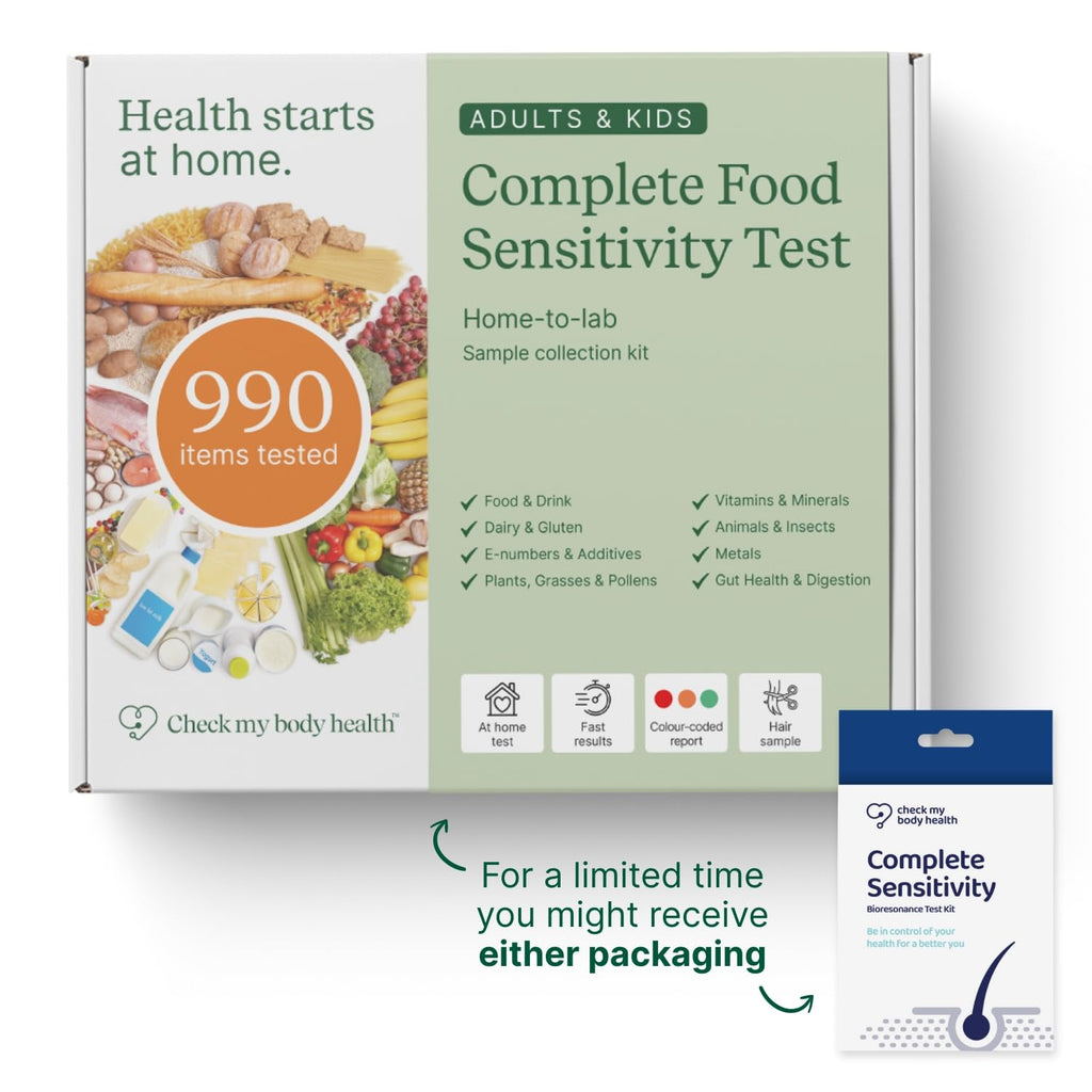 Check My Body Health 990 Items Complete Food Sensitivity Test Kit for Adults and Kids – Non-Invasive Food Intolerance Test Kit – at-Home Hair Sample Bioresonance Testing with Results in 3–5 Days Check My Body Health Au supplements