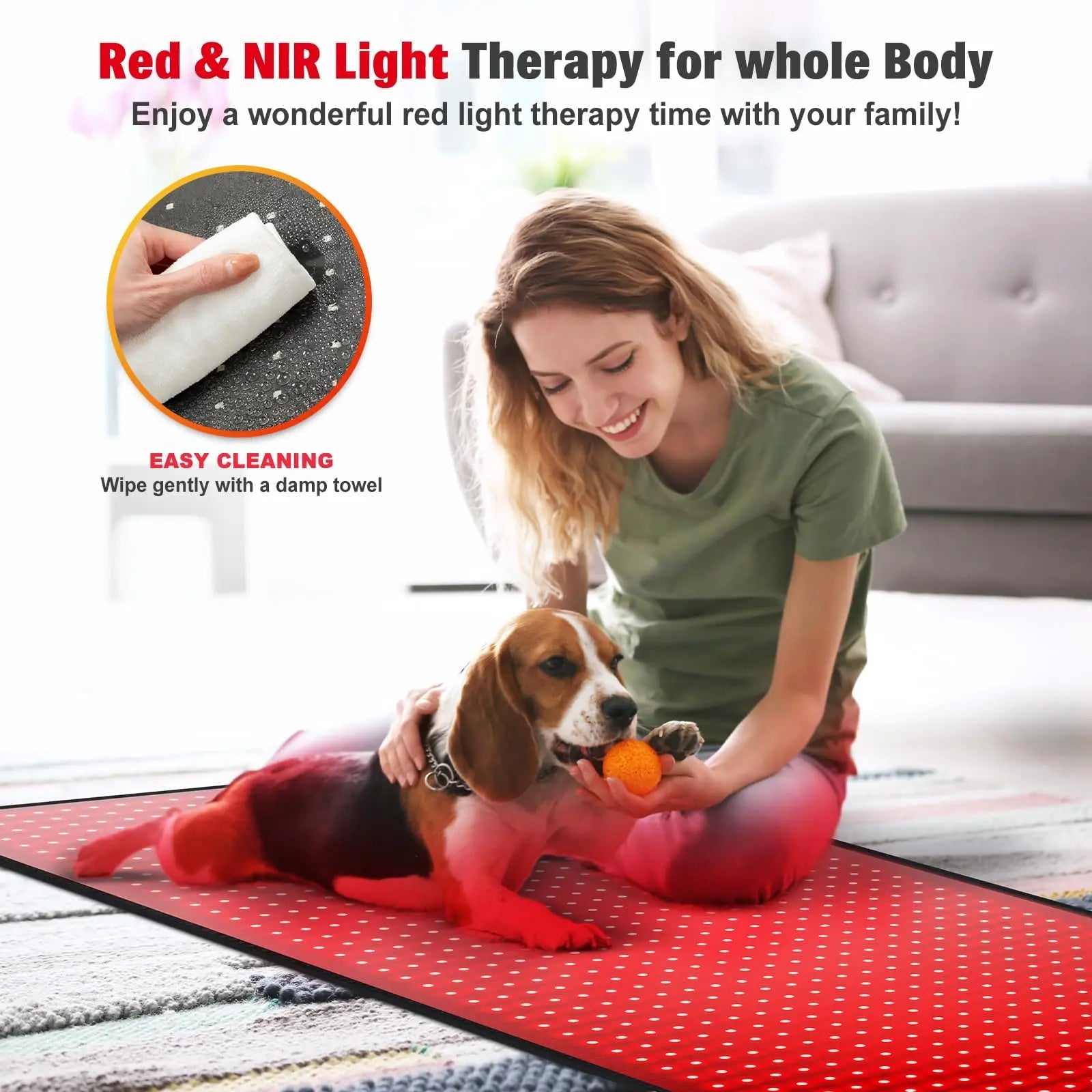 Red Light Therapy Mat for Body, 71"x 31" Red Light Therapy Blanket Red Near Infrared 660nm 850nm GMOWNW Au supplements