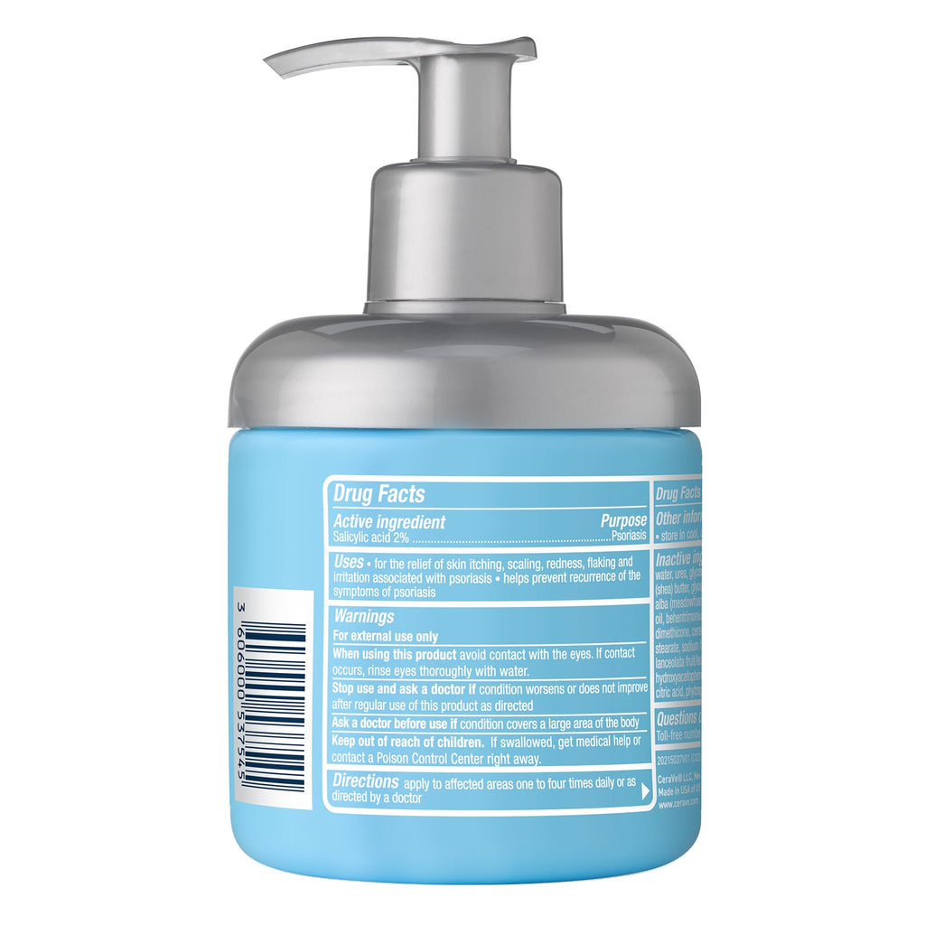 CeraVe Moisturizing Cream for Psoriasis Treatment, With Salicylic Acid for Dry Skin Itch Relief & Urea for Moisturizing