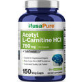NusaPure Acetyl L-Carnitine 750mg per Caps 150 Veggie Capsules (Non-GMO, Vegan) High Potency Acetyl L Carnitine HCL (ALCAR) NusaPure Au supplements