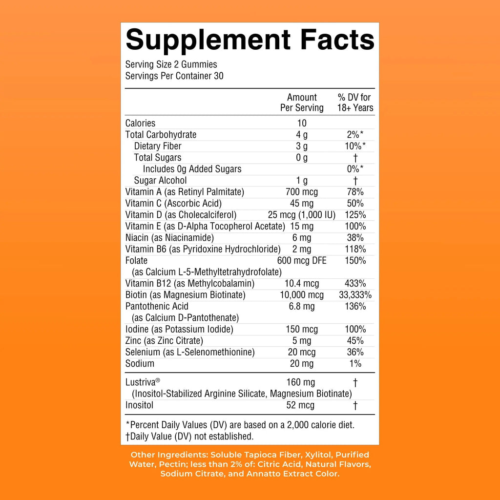 MaryRuth's Multivitamin + Hair Growth Gummies | with Lustriva® | Biotin 10000mcg | B Vitamins | Formulated for Thicker Hair, Wrinkles, Fine Line MARYRUTH'S Au supplements