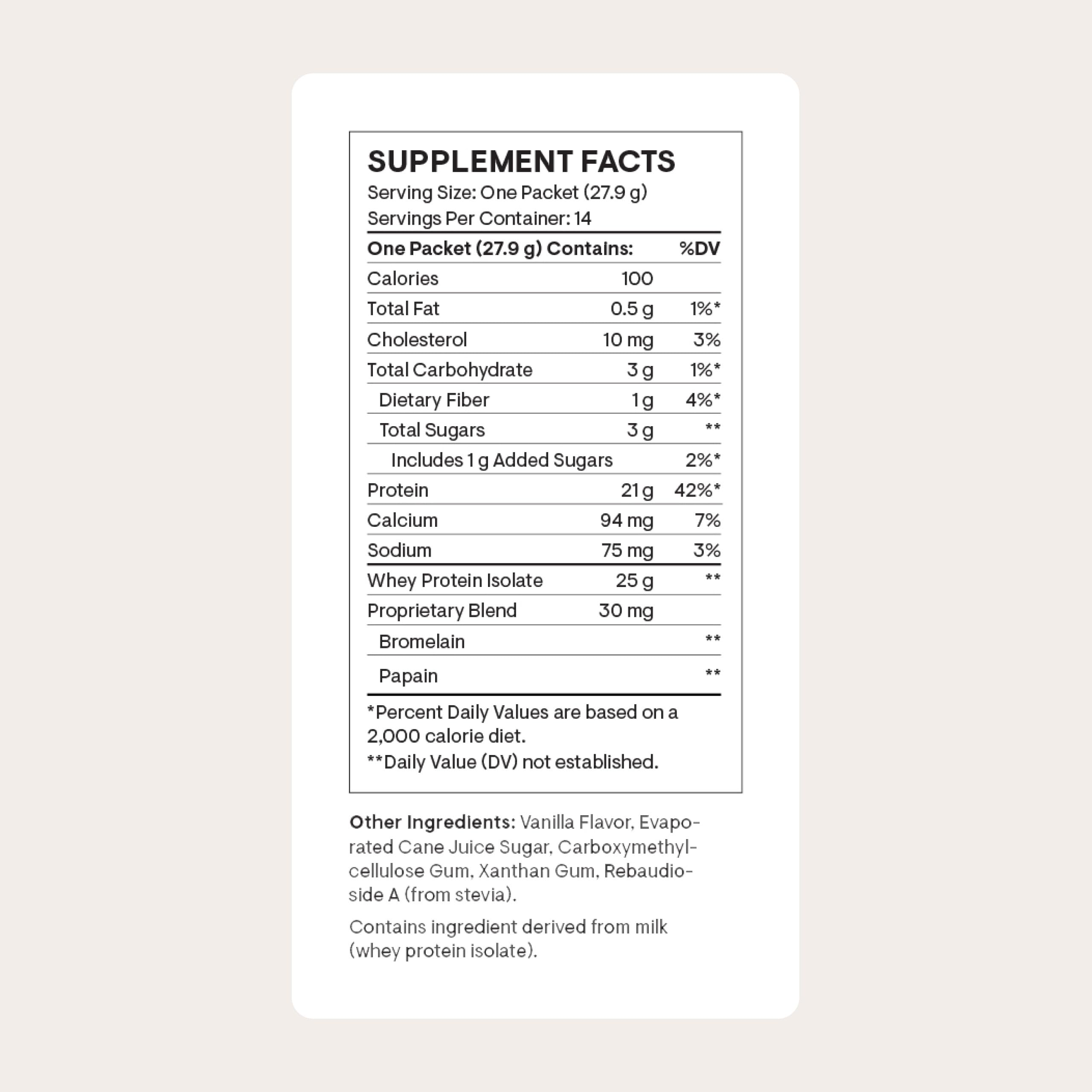 THORNE - Whey Protein Isolate - 21 Grams of Easy-to-Digest Whey Protein Powder - NSF Certified for Sport - Vanilla - 13.79 Ounces - 14 Packets THORNE Au supplements