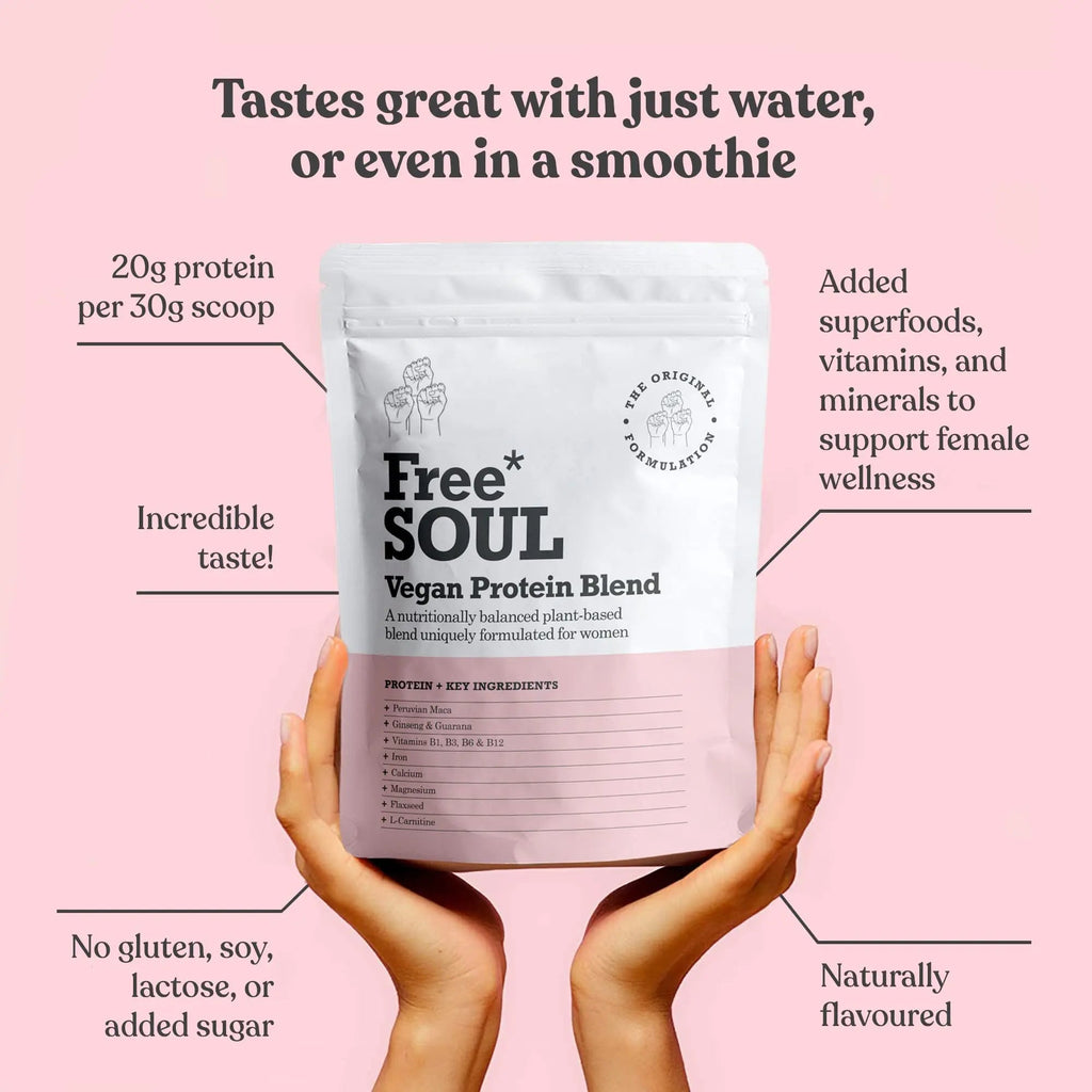 Free Soul Vegan Protein Powder | Formulated for Women | 600g | 20g Protein Free Soul Au supplements
