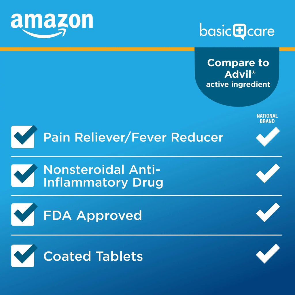 Amazon Basic Care Ibuprofen Tablets, Fever Reducer and Pain Relief from Body Aches Amazon Basic Care Au supplements