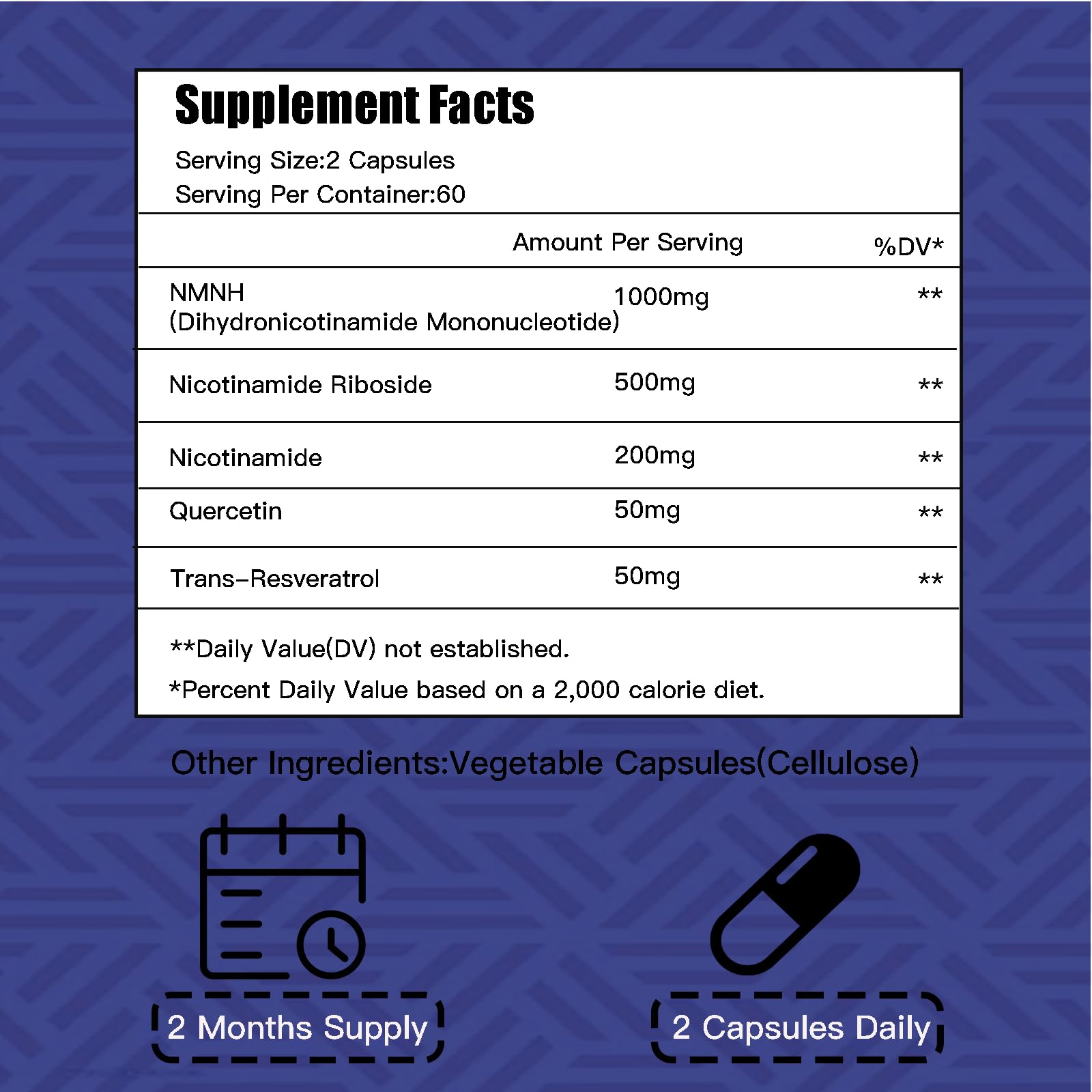 NMNH (Dihydronicotinamide Mononucleotide),NMNH Supplement 1000mg Pure Nicotinamide Mononucleotide Boosts NAD+ Levels, NAD Supplement,for Energy,Immune,Non-GMO, Gluten Free,120 Capsules Lofei Au supplements