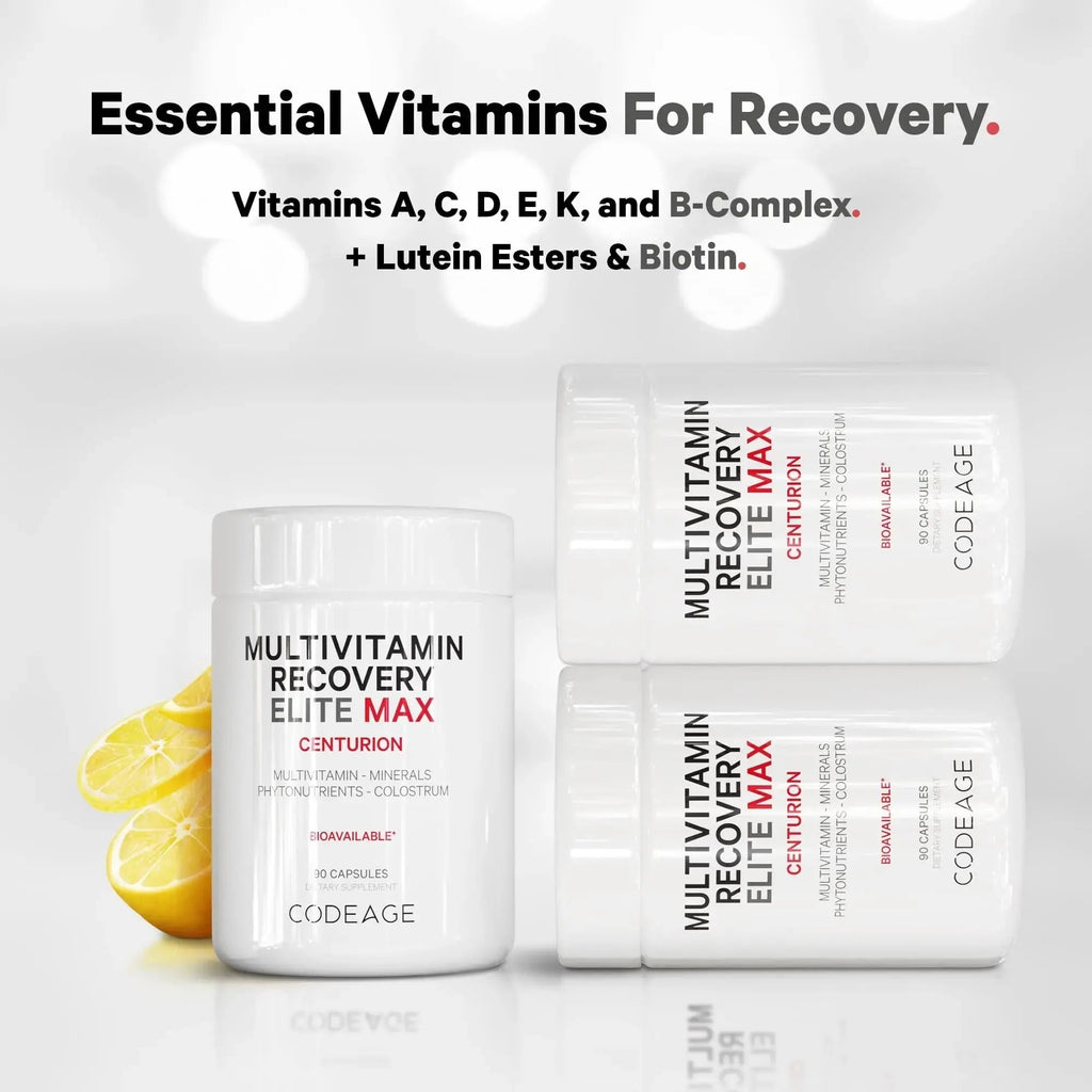 Codeage Multivitamin Recovery Elite Max Supplement - Vitamins A, C, D, E, B-Complex, Essential Minerals, Antioxidants, Colostrum Codeage Au supplements