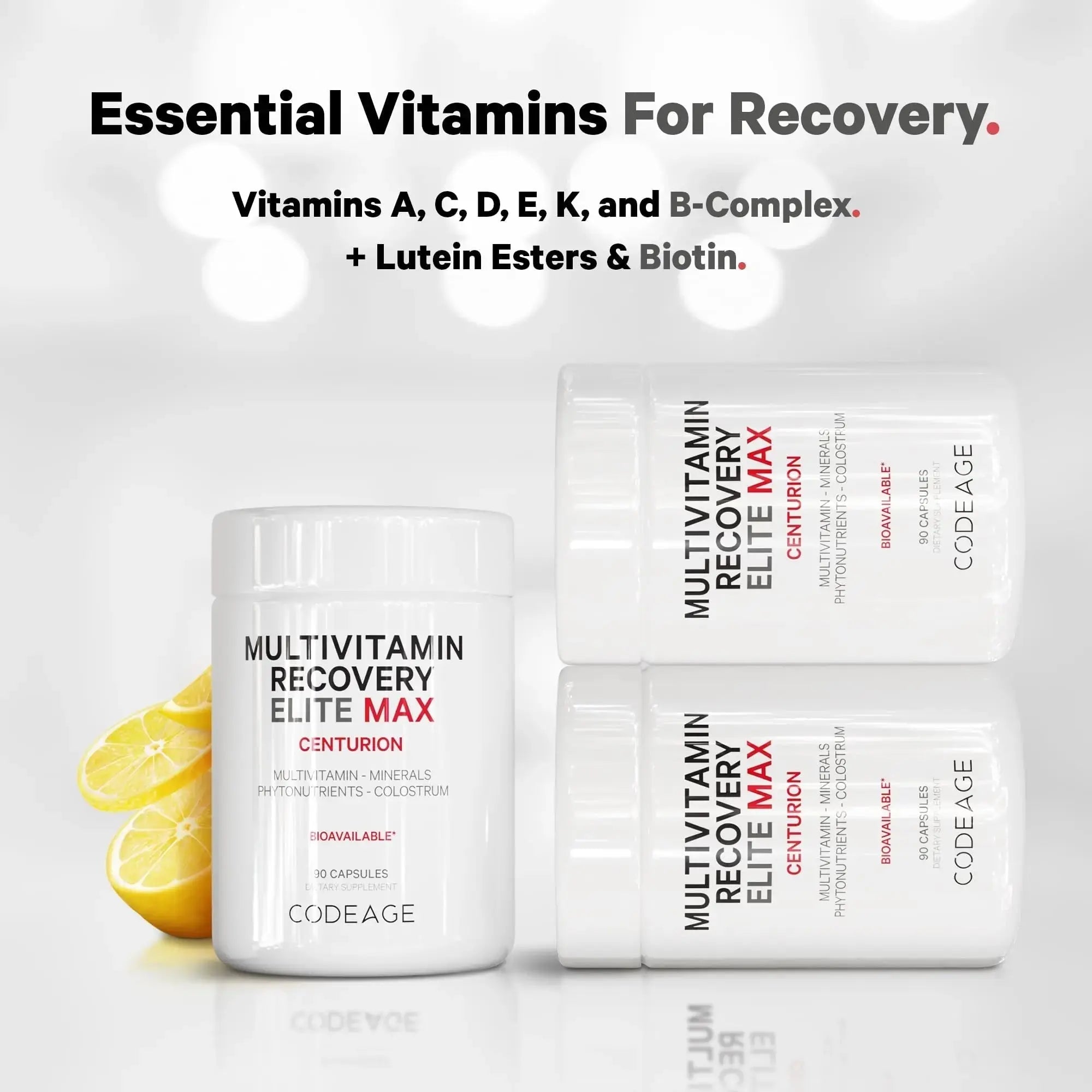 Codeage Multivitamin Recovery Elite Max Supplement - Vitamins A, C, D, E, B-Complex, Essential Minerals, Antioxidants, Colostrum Codeage Au supplements