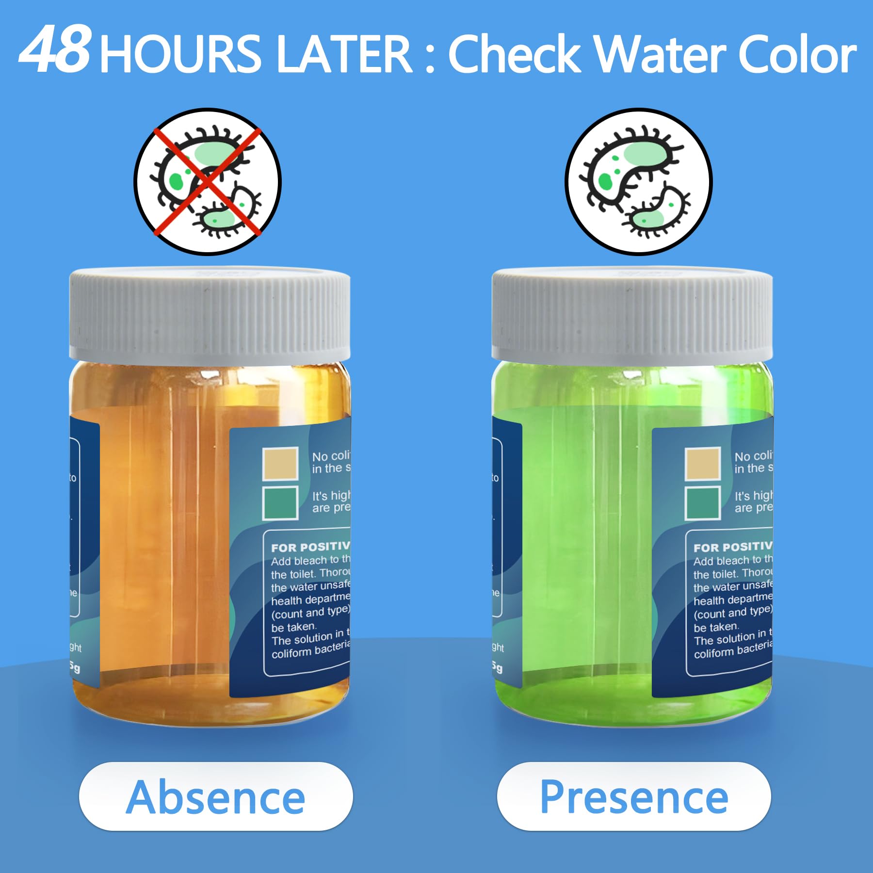 Coliform Bacteria Test Kit: 12-Pack Easy at-Home Well, Tap, Pool, Spring, Pond, Lake Drinking Water Quality Test FUNSWTM Au supplements