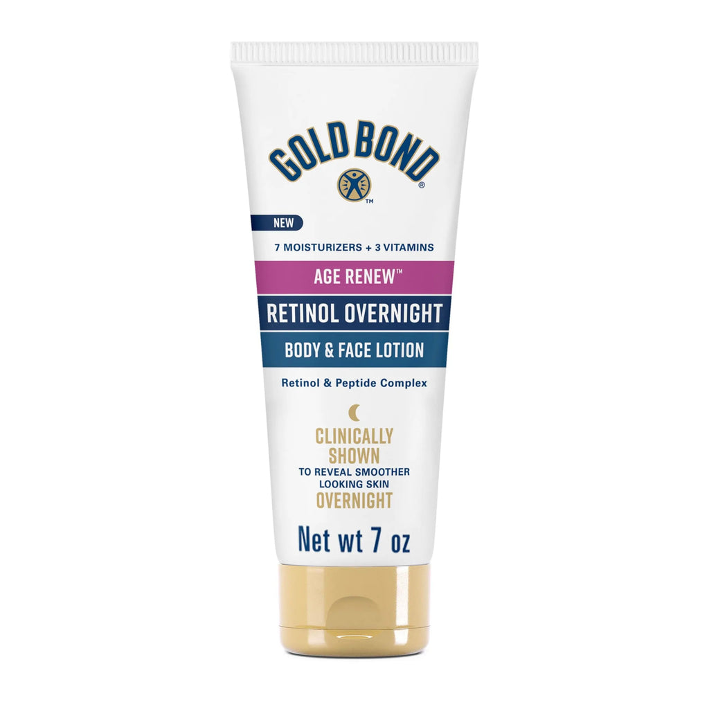Gold Bond Age Renew Retinol Overnight Body & Face Lotion, With Retinol Gold Bond Au supplements