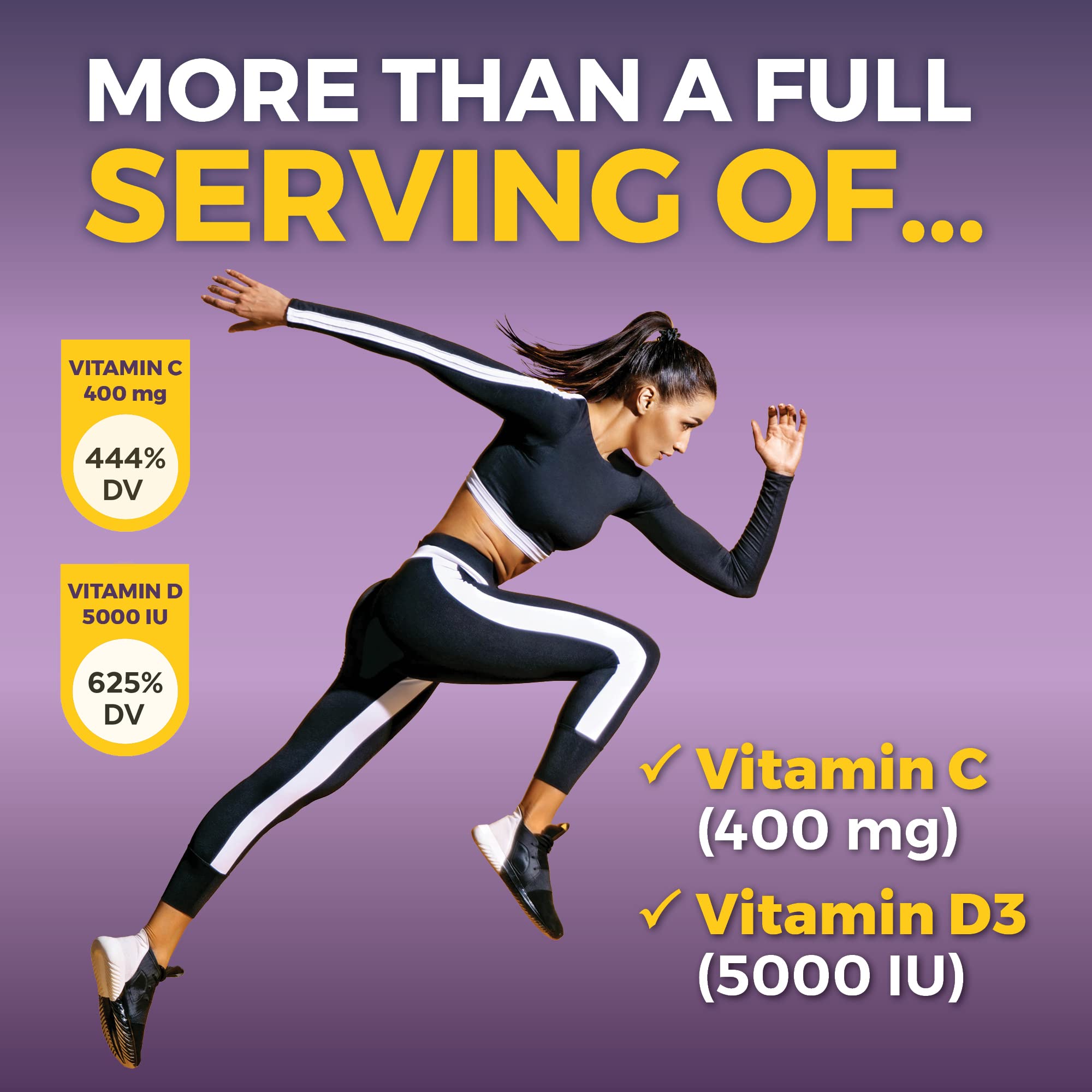 Viva Naturals Elderberry with Vitamin C and Zinc for Adults - 5 in 1 Sambucus Black Elderberry Capsules with Vitamin D3 5000 IU Immunity Supplement