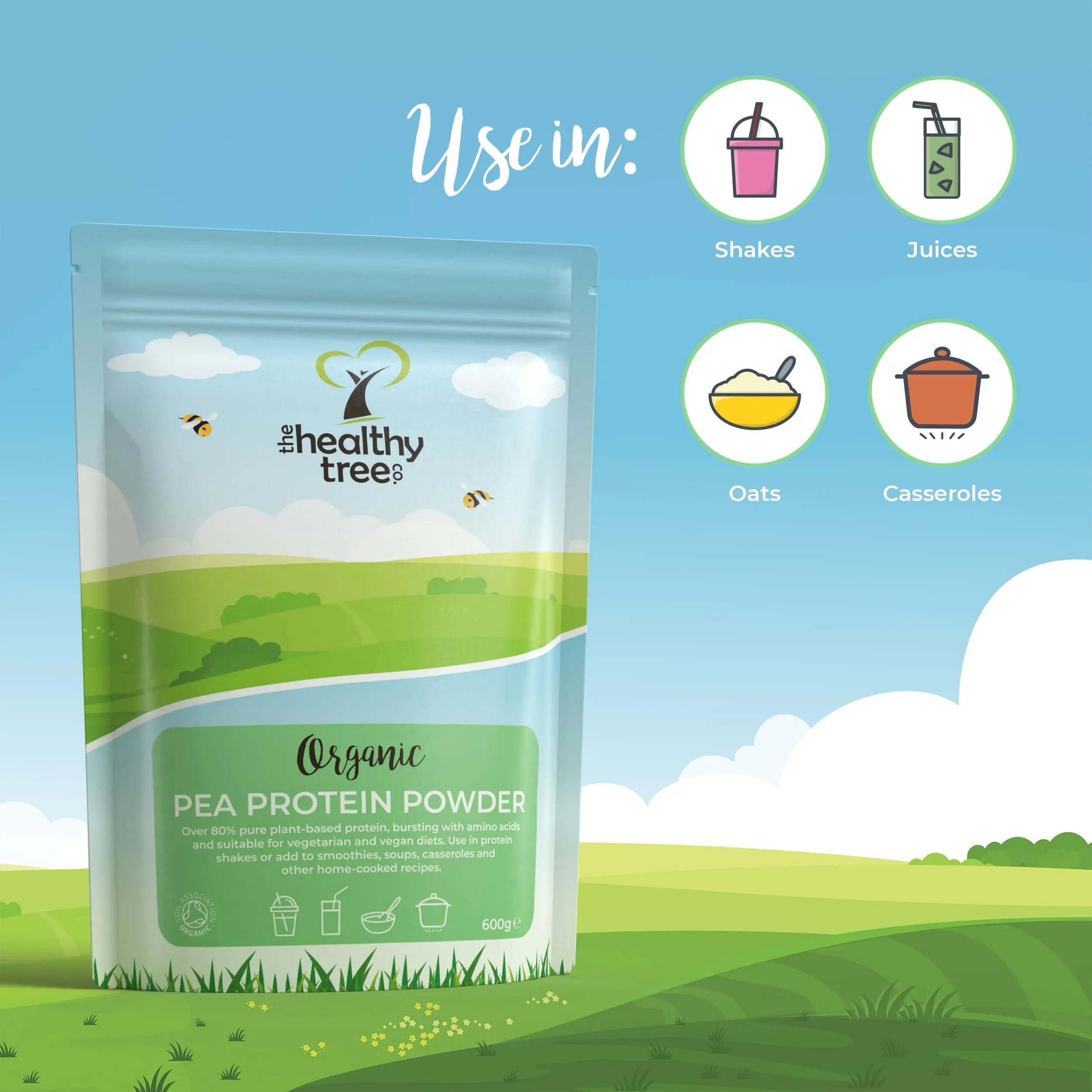 Organic Pea Protein Powder - European Vegan Protein Powder by TheHealthyTree Company TheHealthyTree Company Au supplements
