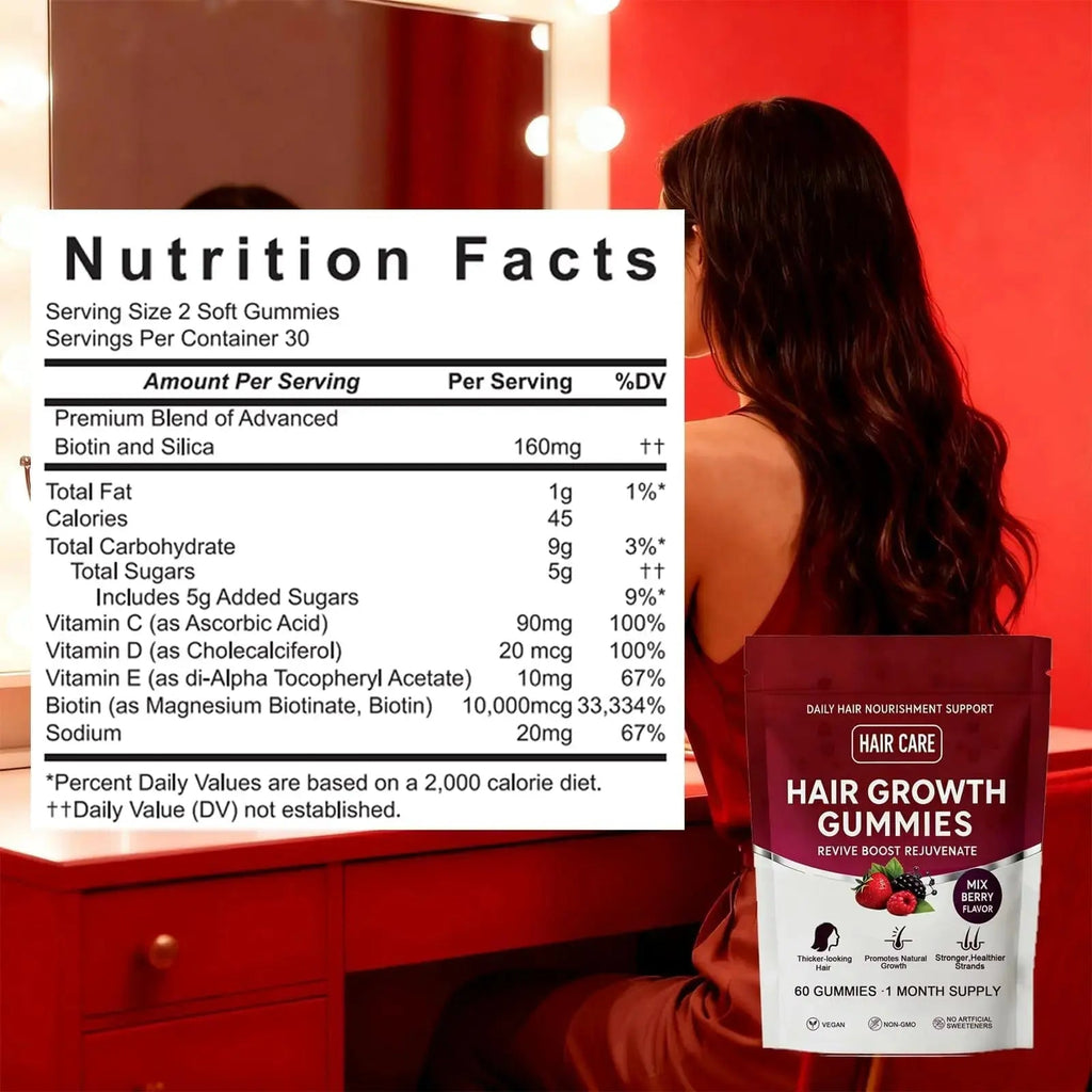 Giamau Lumin Hair Growth Gummies, 60 Vegan Gummies |Supports Healthy Hair Growth & Strength, Skin & Nail Care, | Giamau Au supplements