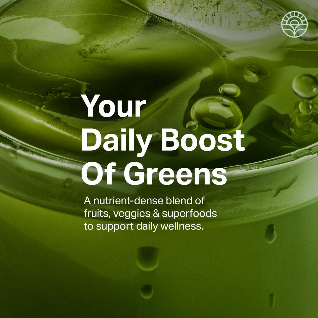Proper, The Greens Daily Boost Organic Greens Powder. Whole Food, Apple Flavour Veggie Powder Superfood with Wheatgrass, Spirulina, Chlorella, Probiotics.