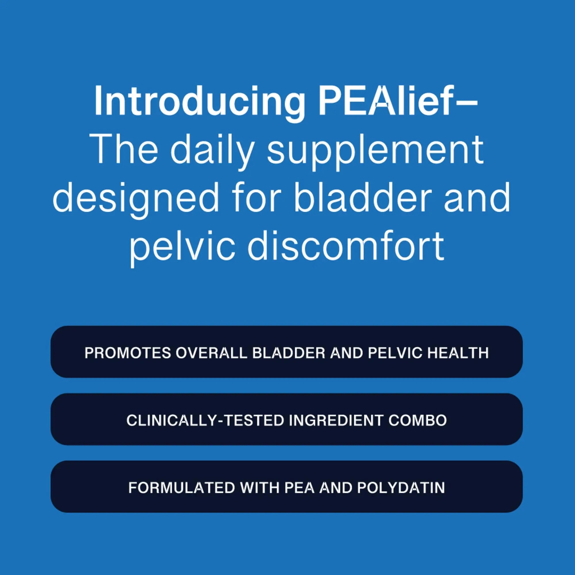 PEAlief Pea + Polydatin – New Bladder & Urinary Comfort Support with Clinically Tested Ingredient Combination — One Pill Per Day, 60 Day Supply PEAlief Au supplements