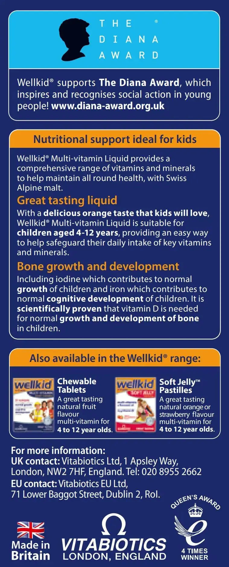 Wellkid by Vitabiotics Multi-Vitamin Liquid 150ml Wellkid Au supplements