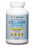 BioOptimal Collagen Peptides Capsules - Grass-Fed, Pasture-Raised Hydrolyzed Protein S]n-GMO, Zero Sugar Daily Pills for Men & Women (180 Capsules)