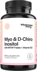 Myo-Inositol & D-Chiro Inositol Capsules with MTHF, Folate, Vitamin D| Support for Ovarian Function, Hormone Balance, & Homocysteine Levels | Fertility Supplements for Women | 40:1 Ratio Wholesome Story Au supplements