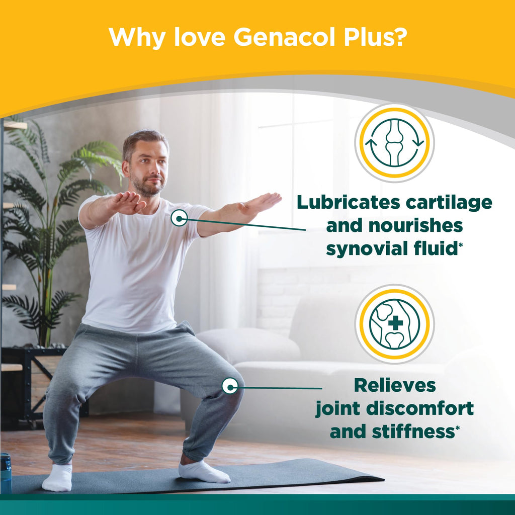 Genacol Plus – Glucosamine and Collagen Joint Supplement, Lubricates, Protects and Maintains Heathy Joints, Relieves Joint Discomfort Plus, 180 Capsules (60-Day Supply) Genacol Au supplements