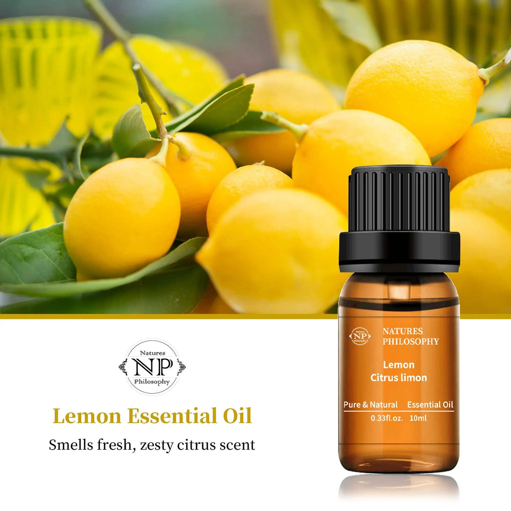 Lemon Essential Oil,100% Pure Organic Essential Oils for Aromatherapy, Diffuser, Massage, Soap Making NP NATURES PHILOSOPHY Au supplements