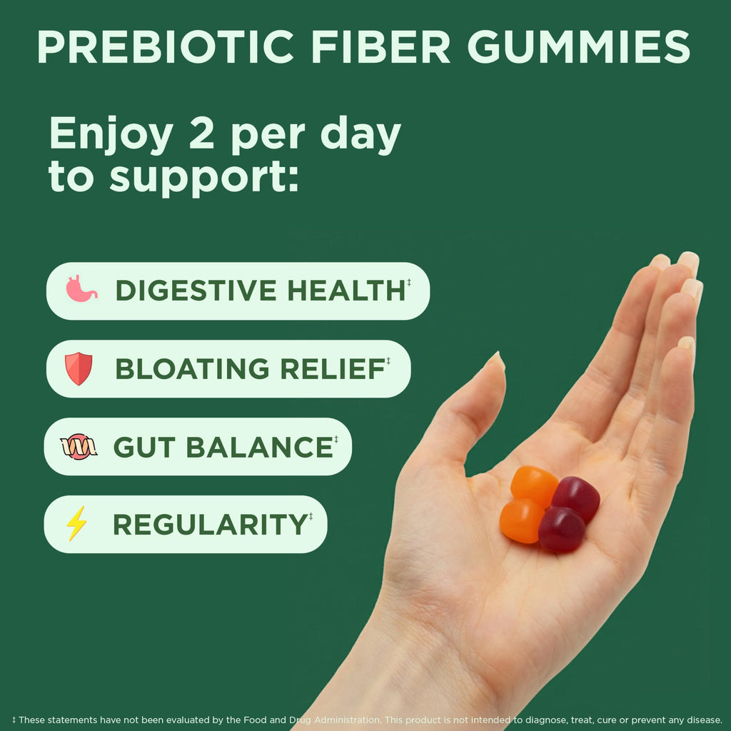 Yuve Prebiotic Fiber Gummies - Delicious - 3g Soluble Fiber Supplement - Supports Digestive Health & Regularity - Vegan & Gluten-Free Fiber Gummies for Adults & Kids
