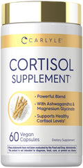 Carlyle Cortisol Supplement | 60 Vegan Capsules | Ashwagandha & Magnesium Complex | Non-GMO, Gluten Free Carlyle Au supplements