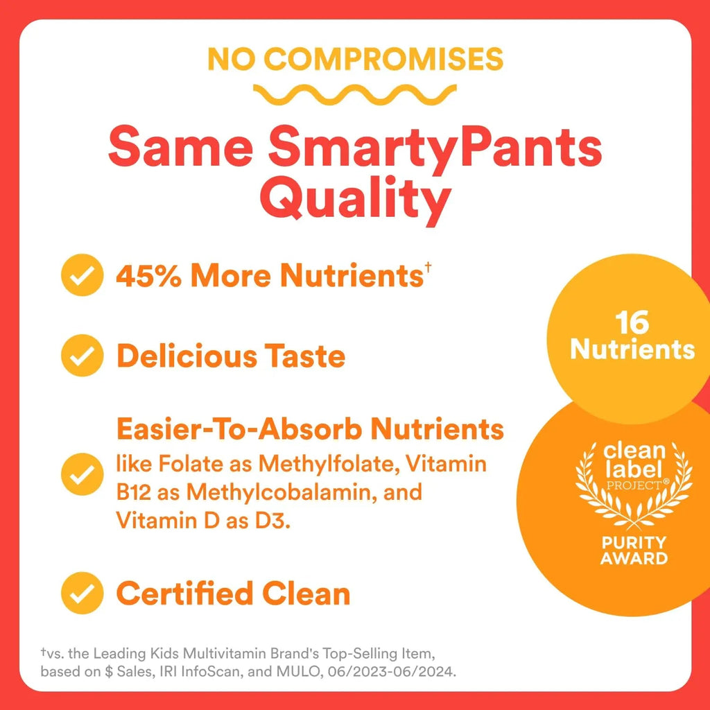 SmartyPants Kids Multivitamin Gummies - Improved Formula: Omega 3 (DHA/EPA), Vitamins D3, C, B12, B6, Vitamin A, K & Zinc SmartyPants Au supplements