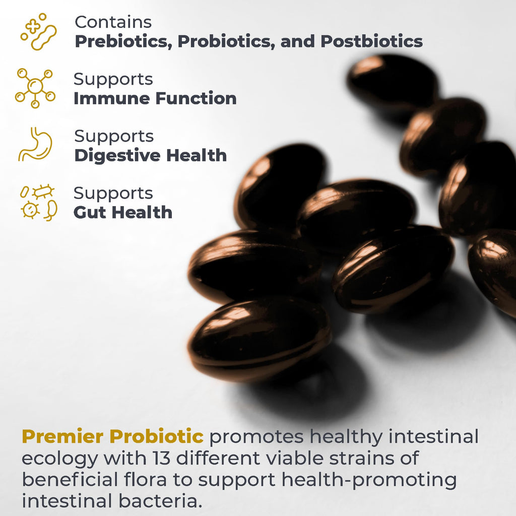 Premier Research Labs Premier Probiotic - Pre Pro Post Biotics for Women & Men, Quad Biotic, Quadbiotic, Prebiotics, Probiotics