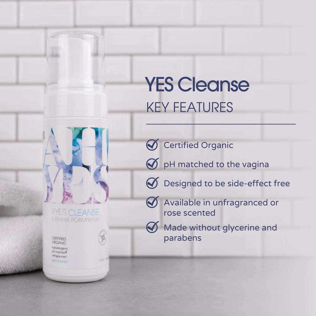 AH! YES CLEANSE Gentle, Organic Foaming Feminine Wash- Unfragranced, pH Matched Vaginal Wash AH! YES Au supplements