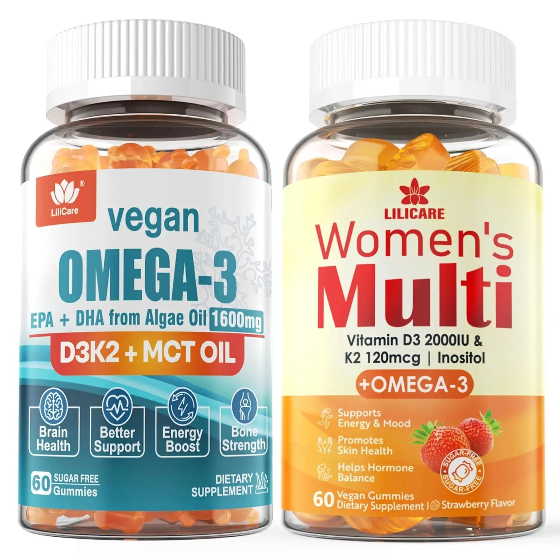 LILICARE Womens Multivitamin Gummies Vegan Omega3 Gummies 1280mg LILICARE Au supplements