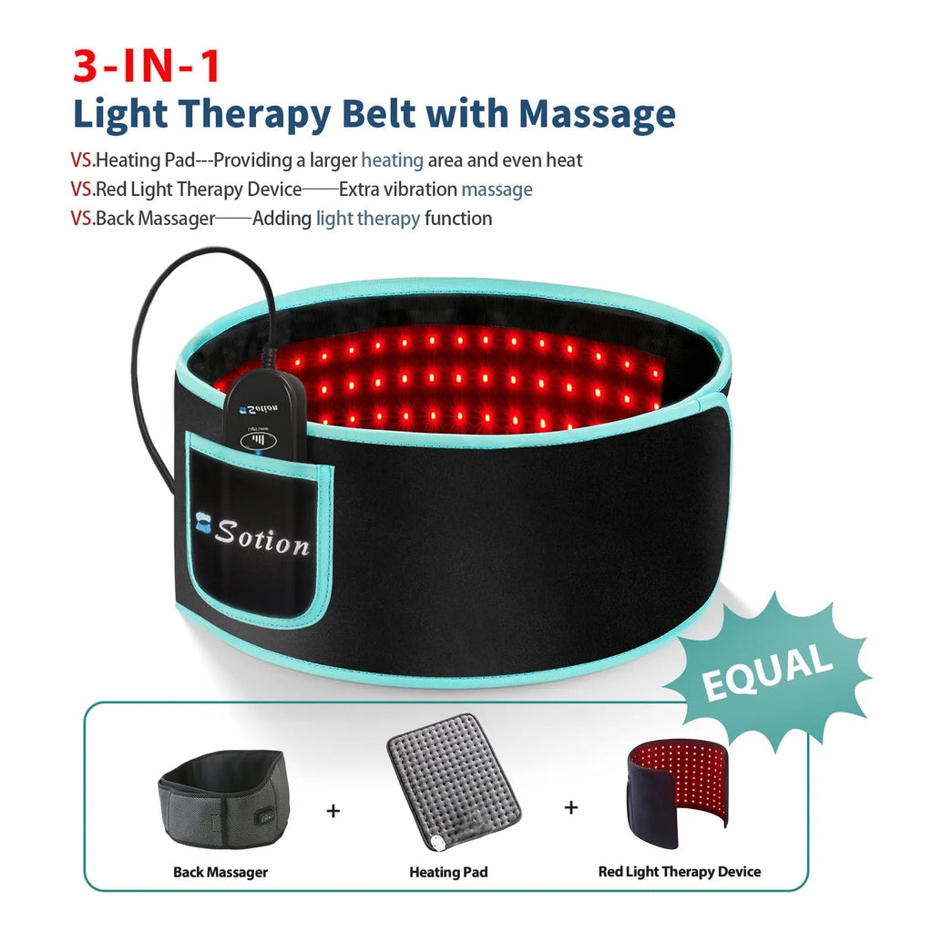 Sotion Red Light Therapy Belt with Massage-Red Light Therapy for Body&Near Infrared Light Therapy comrelax Au supplements