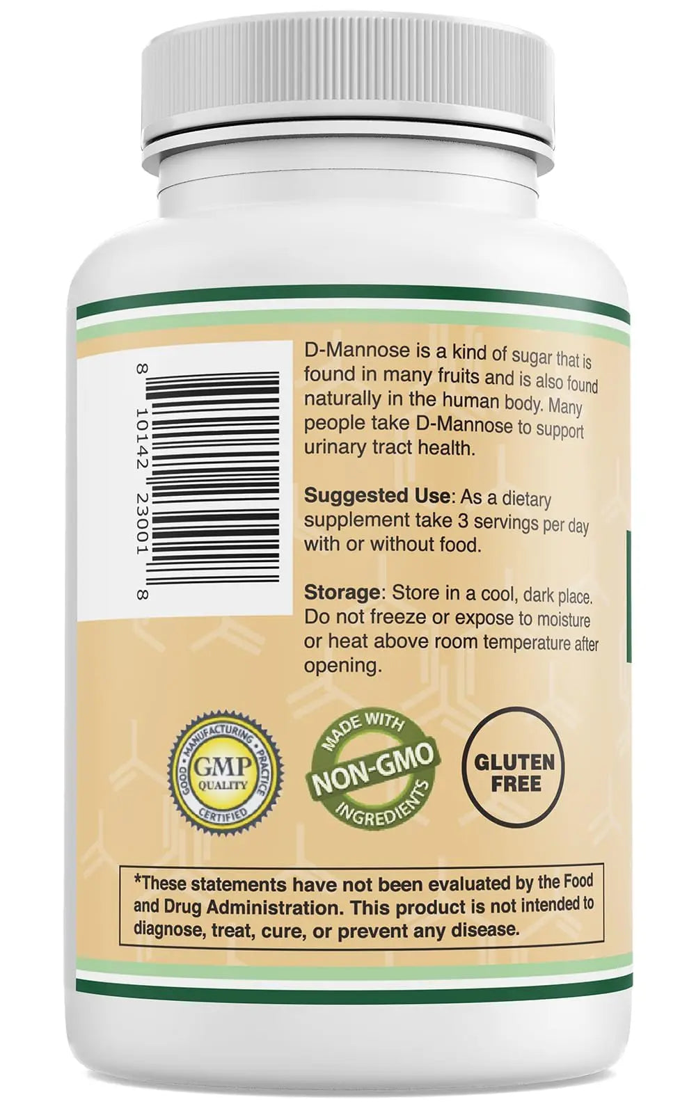 Double Wood Supplements D Mannose 500mg Capsules, 90 Count (D-Mannose for Urinary Tract Health and Bladder Lining, Helps UTI Prevention) Vegan Safe, Non-GMO, Gluten Free Double Wood Supplements Au supplements