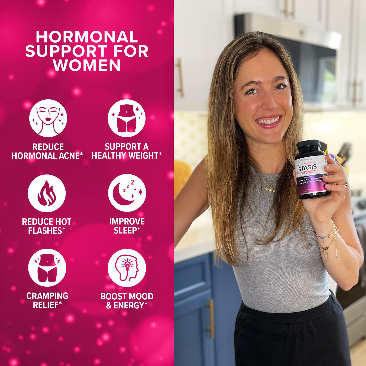 Myo-Inositol D-Chiro Women's Hormone Balance Supplement - 40:1 Myo-Inositol & D-ChiroInositol Blend with DIM for Hormone Balance for Women - Health Vitamins for Skin, Energy, & Cycle Support (1 Month) Vitauthority Au supplements