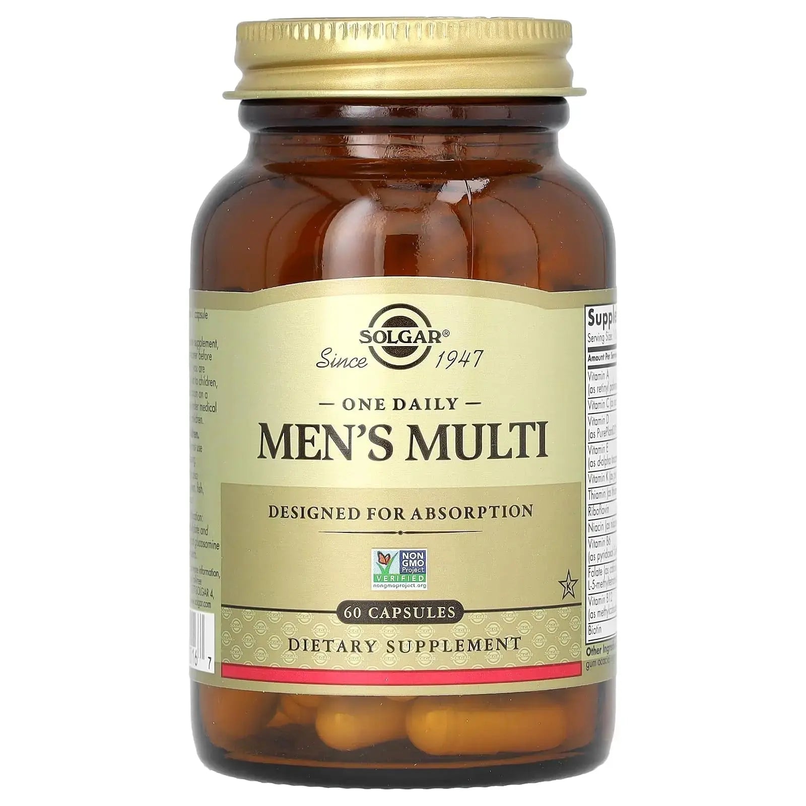 Solgar One Daily Men's Multivitamin Whole Body Support Supplement, Highly Absorbable Delayed Release One Daily Multi Vitamin Capsules for Men Solgar Au supplements