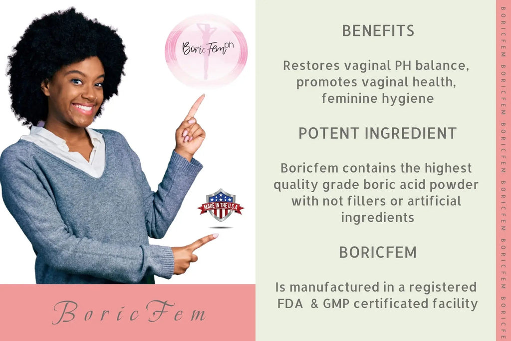 N'More Boric Acid Vaginal Suppositories- 100% Pure - Made in USA- Boricfem Vaginal Health Supplement N'More Au supplements