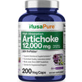NusaPure Artichoke 20:1 Extract, 600 mg Equivalent to 12,000mg 200 Veggie caps (Non-GMO, Gluten Free) NusaPure Au supplements