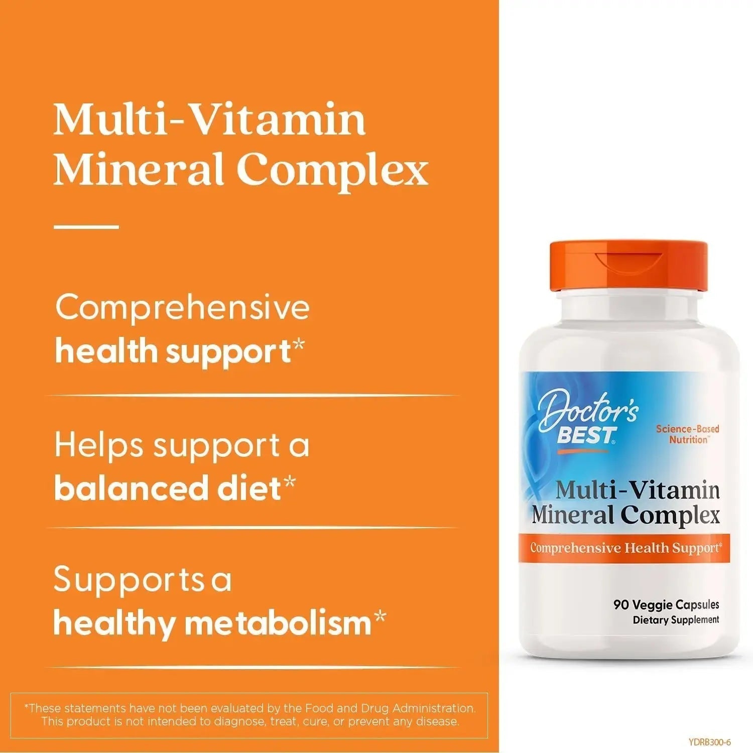 Doctors Best Multi-Vitamin Mineral Complex, Comprehensive Health Support, Non-GMO, Gluten Free, Vegan 90 Veggie Capsules Doctor's BEST Au supplements