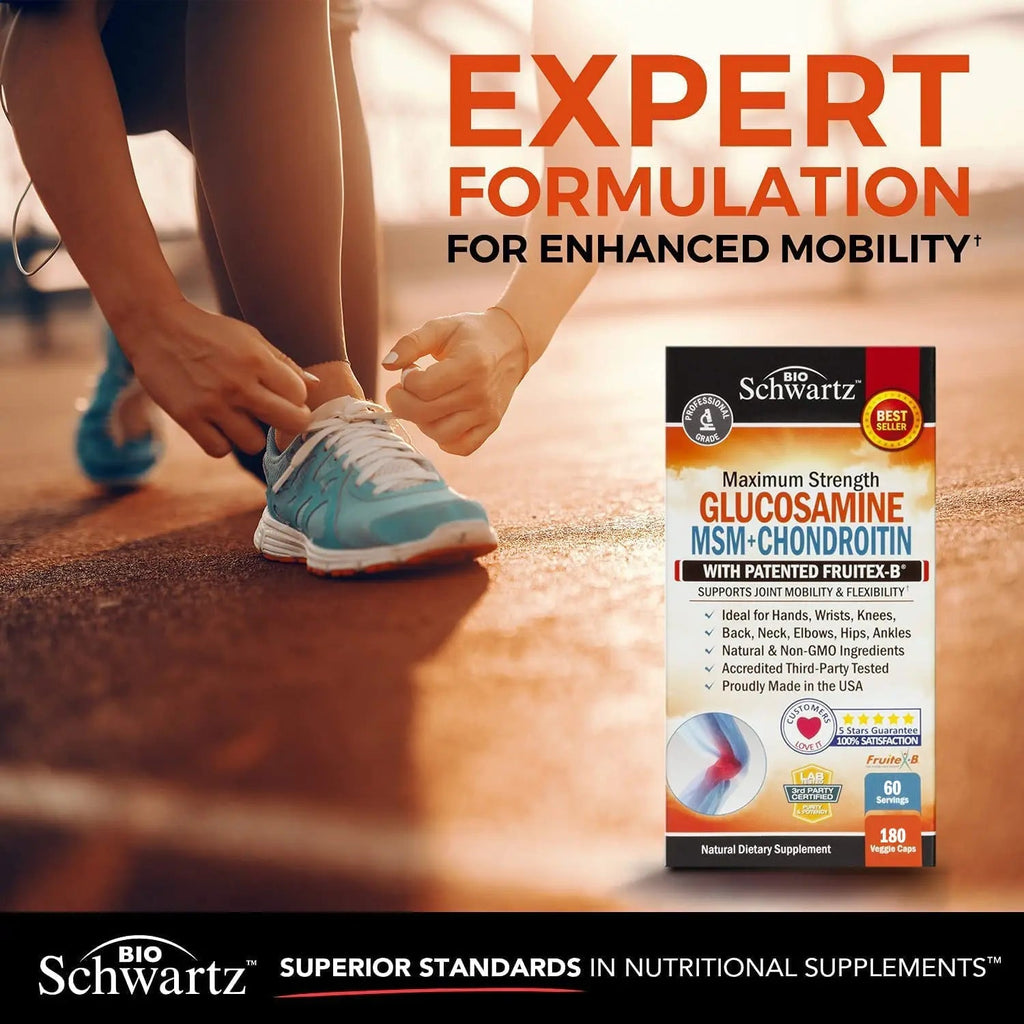 Glucosamine Chondroitin MSM 2110mg - Joint Support Supplement with Turmeric BioSchwartz Au supplements