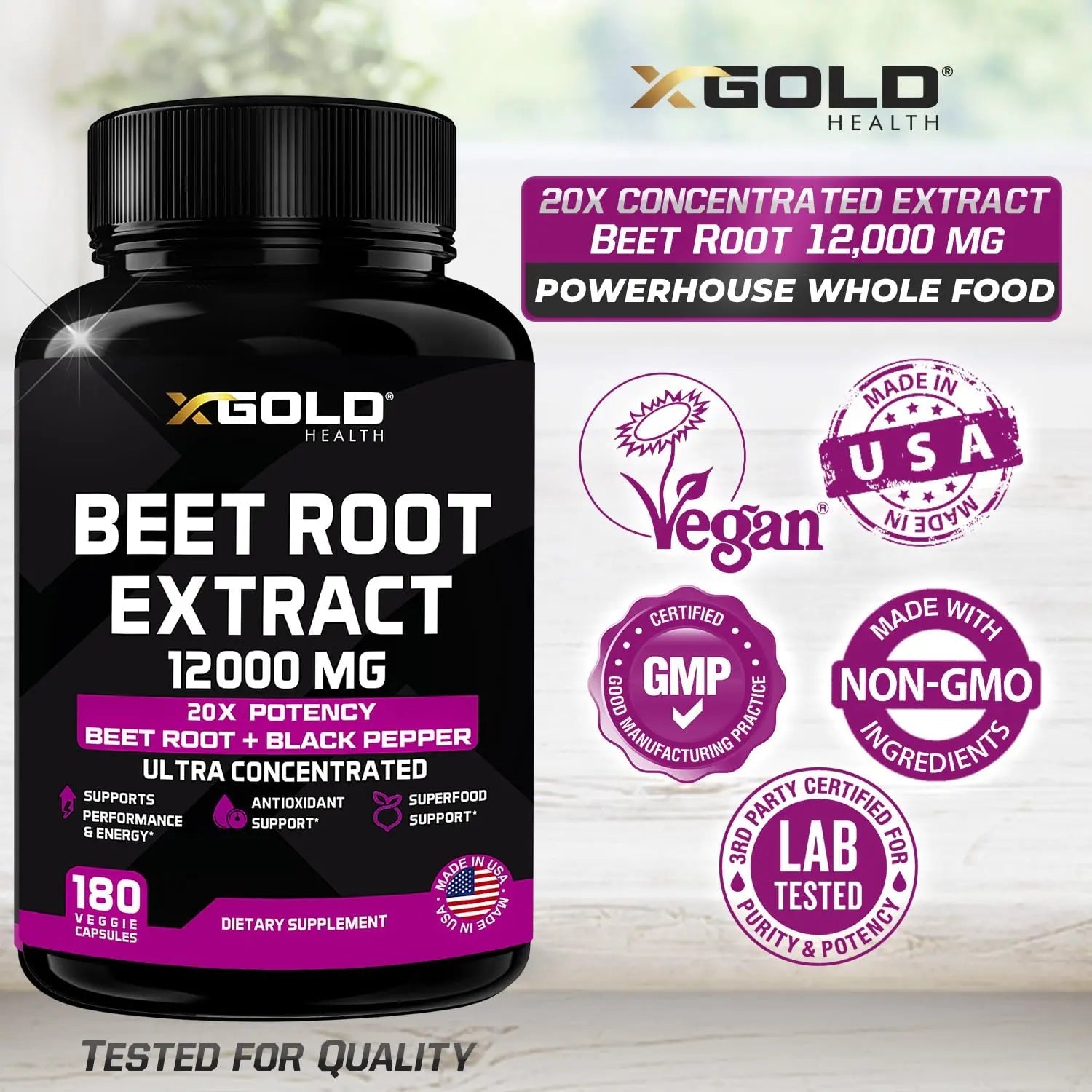 Beet Root Extract Capsules - 12000mg 20x Concentrated Beet Root Capsules Supplement X Gold Health Au supplements