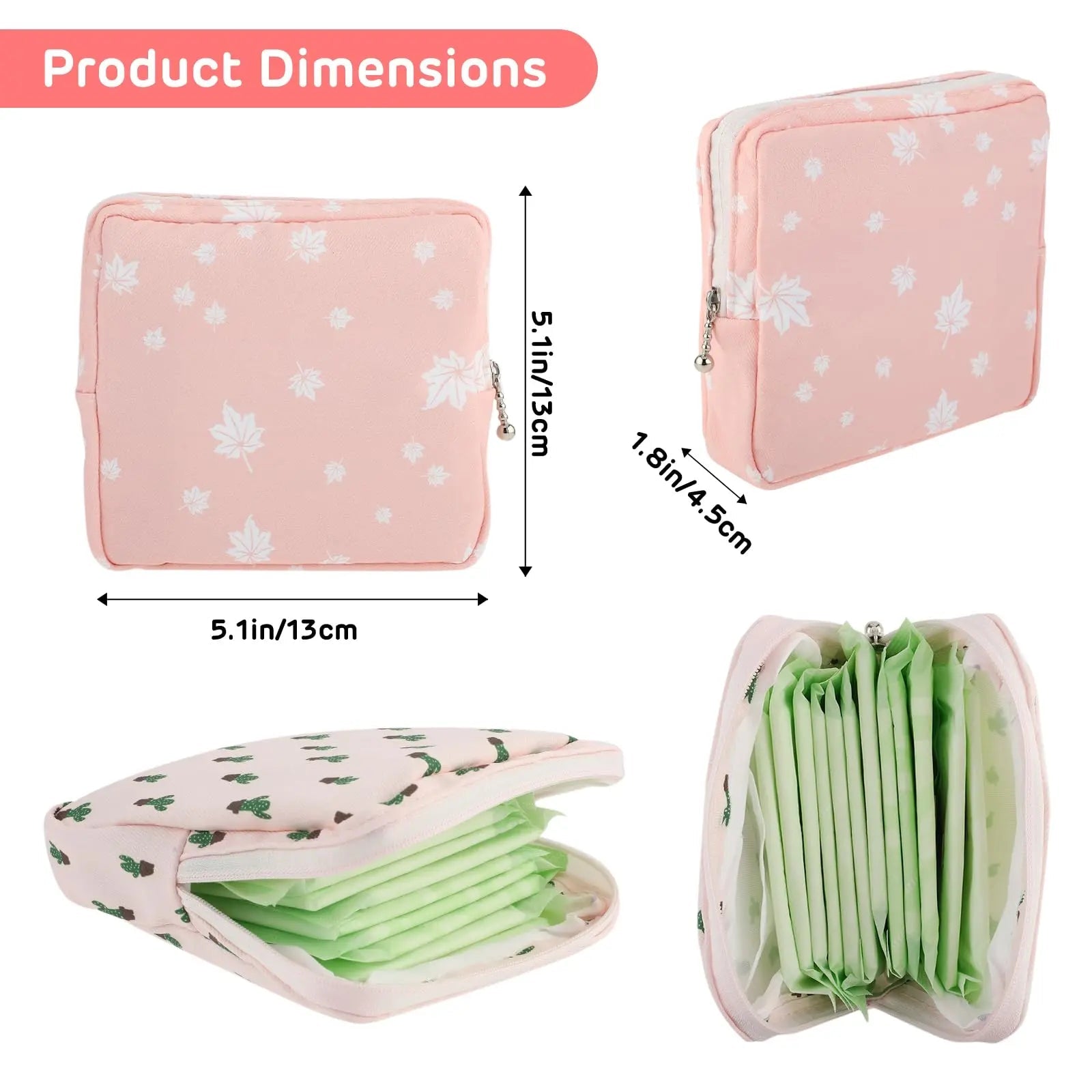 3Pcs Period Bag, Sanitary Pad Storage Bag Samll Period Pouch for Purse Cute Menstrual Period Bag Aster Au supplements